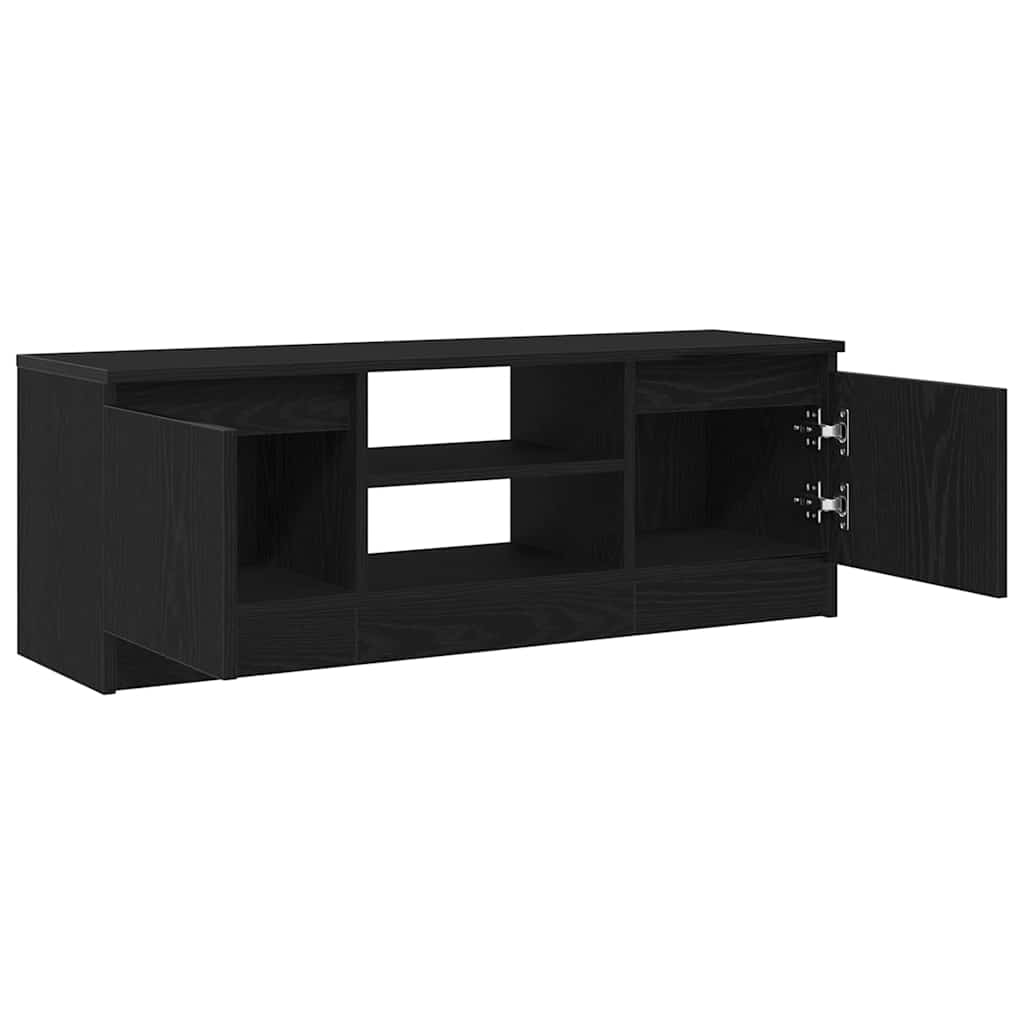 TV Cabinet Black Oak 102x30x36 cm Engineered Wood