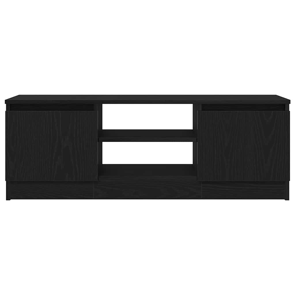 TV Cabinet Black Oak 102x30x36 cm Engineered Wood