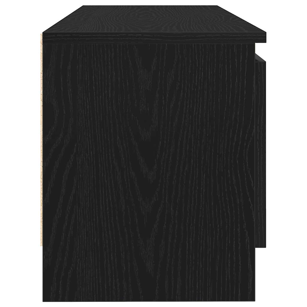 TV Cabinet Black Oak 102x30x36 cm Engineered Wood