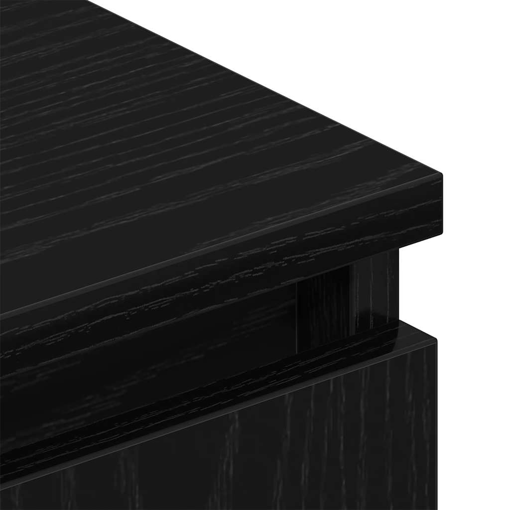 TV Cabinet Black Oak 102x30x36 cm Engineered Wood