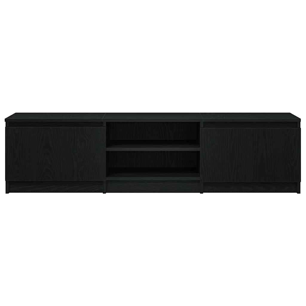 TV Cabinet Black Oak 140x40x36 cm Engineered Wood