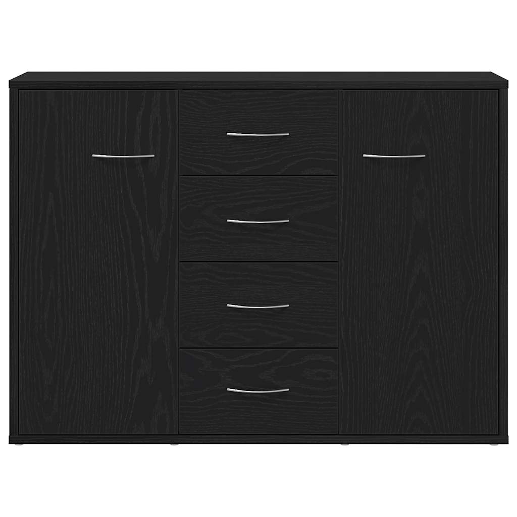 Sideboard Black Oak 88x30x64 cm Engineered Wood