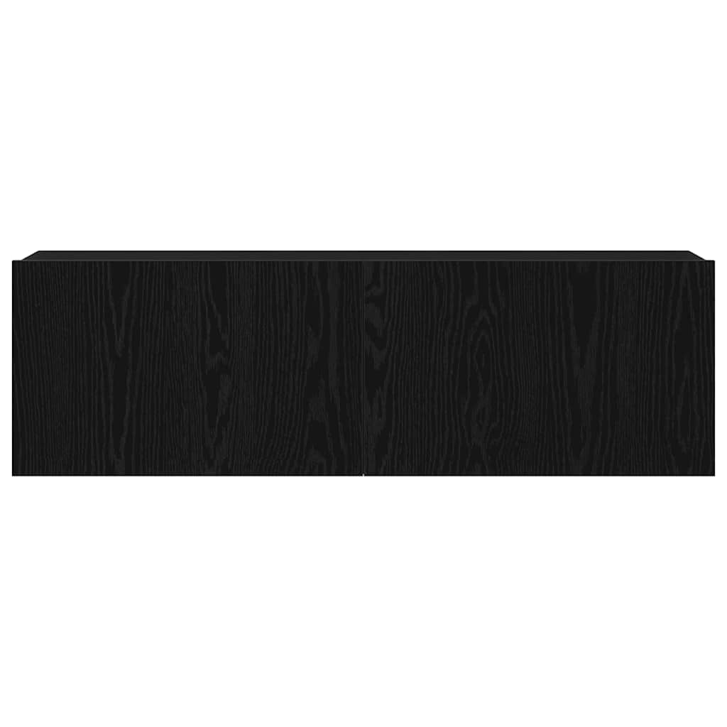 TV Cabinet Black Oak 100 x 30 x 30 cm Engineered Wood