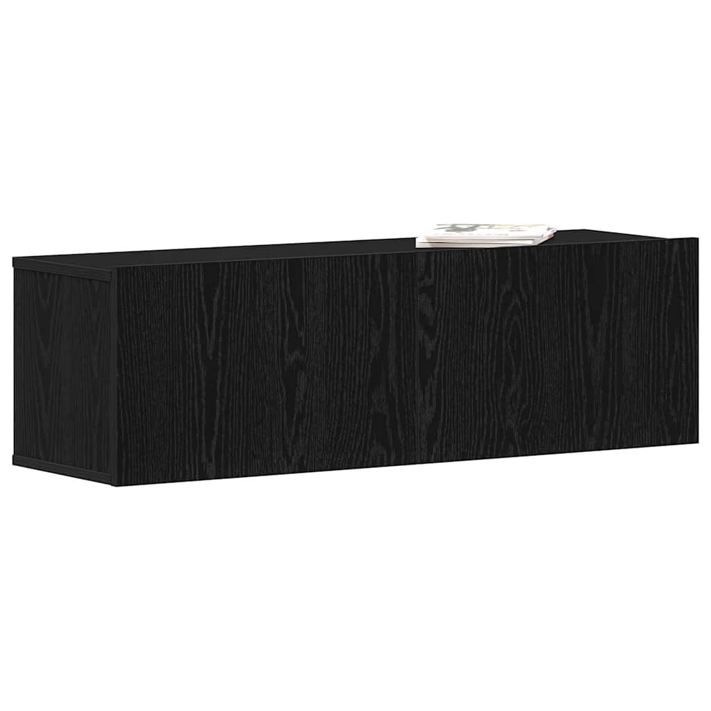 TV Cabinet Black Oak 100 x 30 x 30 cm Engineered Wood