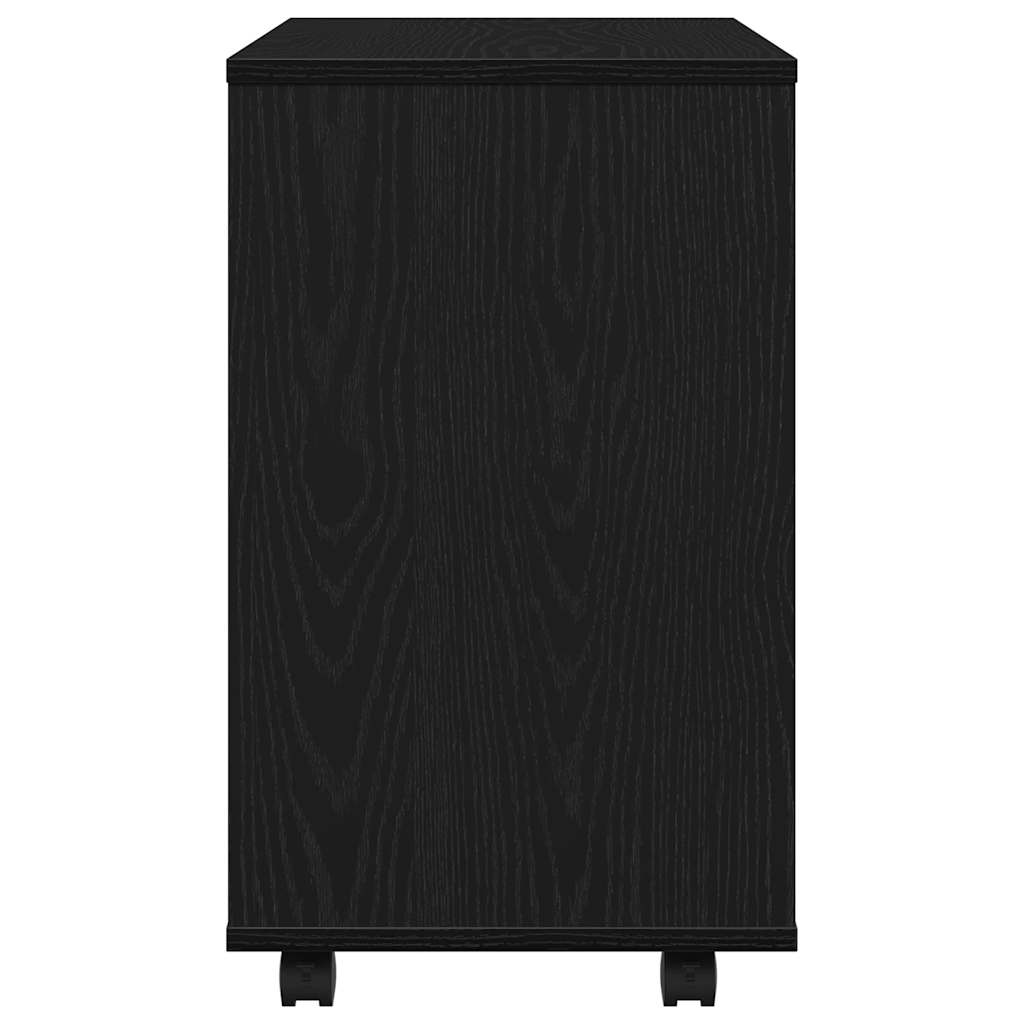 Side Table Black Oak 70x35x60 cm Engineered Wood
