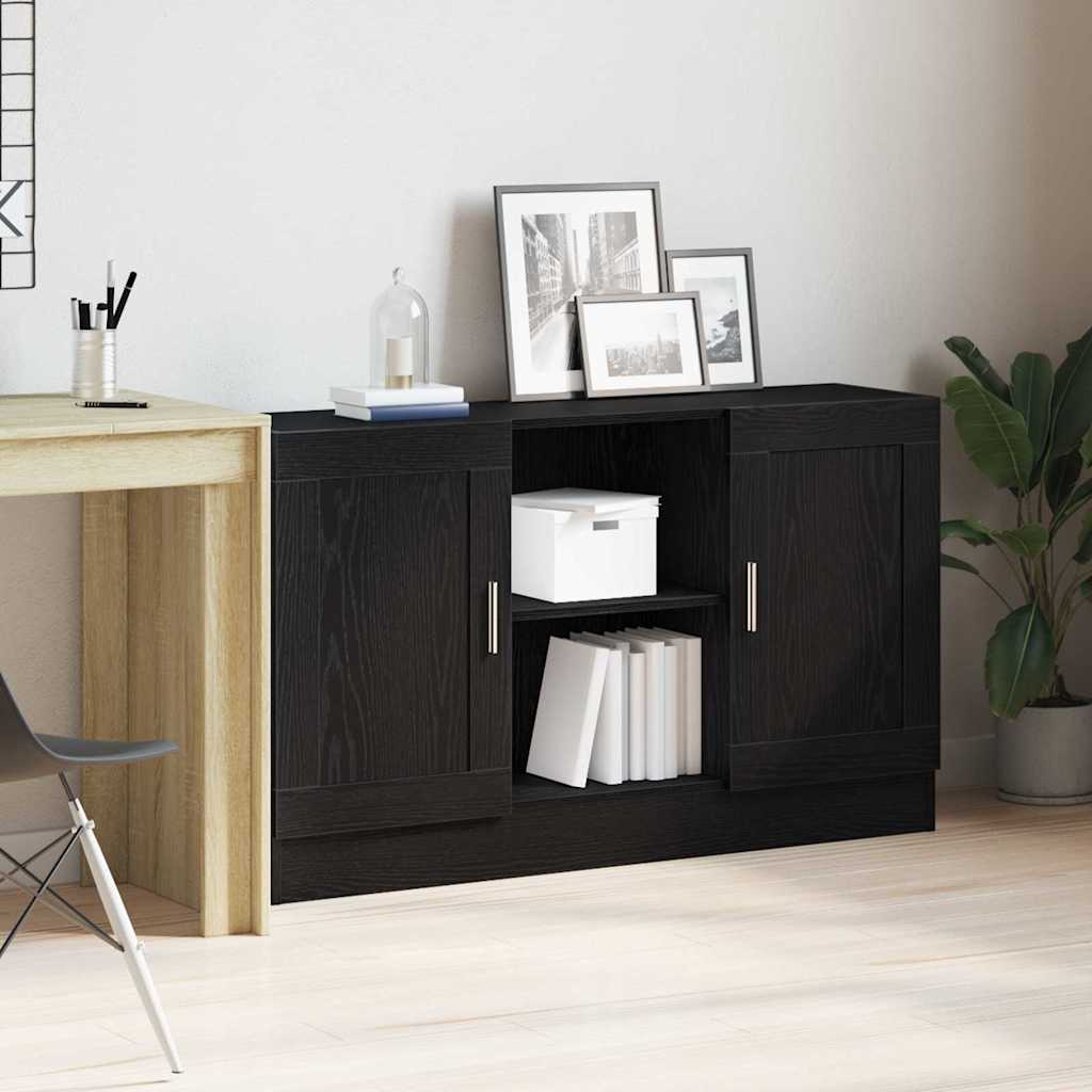 Sideboard Black Oak 120 x 30,5 x 70 cm Engineered Wood