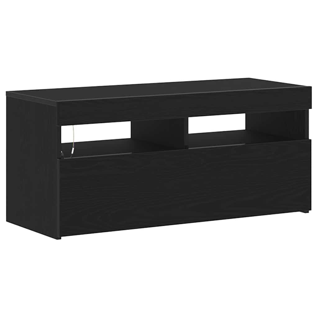 TV Cabinet 90 x 35 x 40 cm Black Oak Engineered Wood