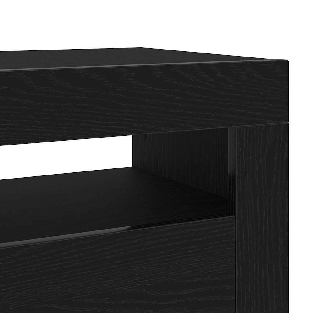 TV Cabinet 2 pcs Black 75 x 35 x 40 cm Engineered wood