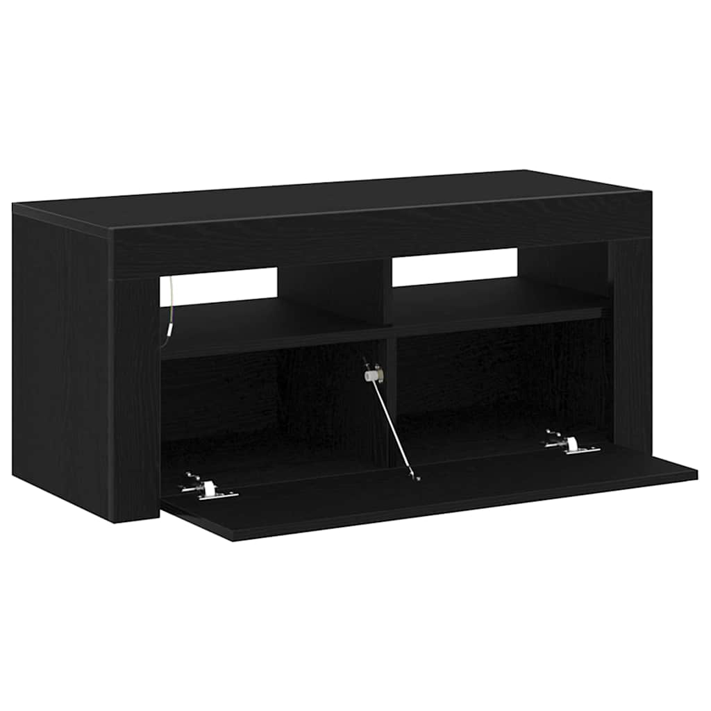 TV Cabinet Black Oak 90 x 35 x 40 cm Engineered Wood