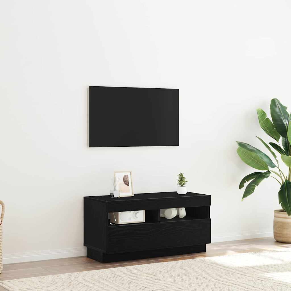 TV Cabinet 80 x 35 x 40 cm Black Oak Engineered Wood