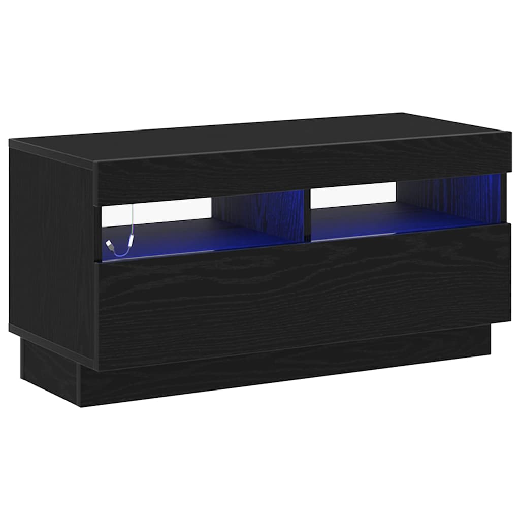 TV Cabinet 80 x 35 x 40 cm Black Oak Engineered Wood
