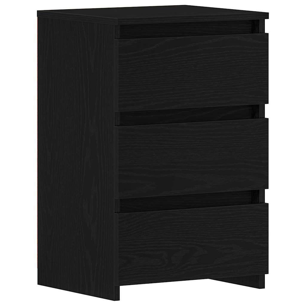 Bedside Cabinet Black Oak 40 x 35 x 62,5 cm Engineered Wood