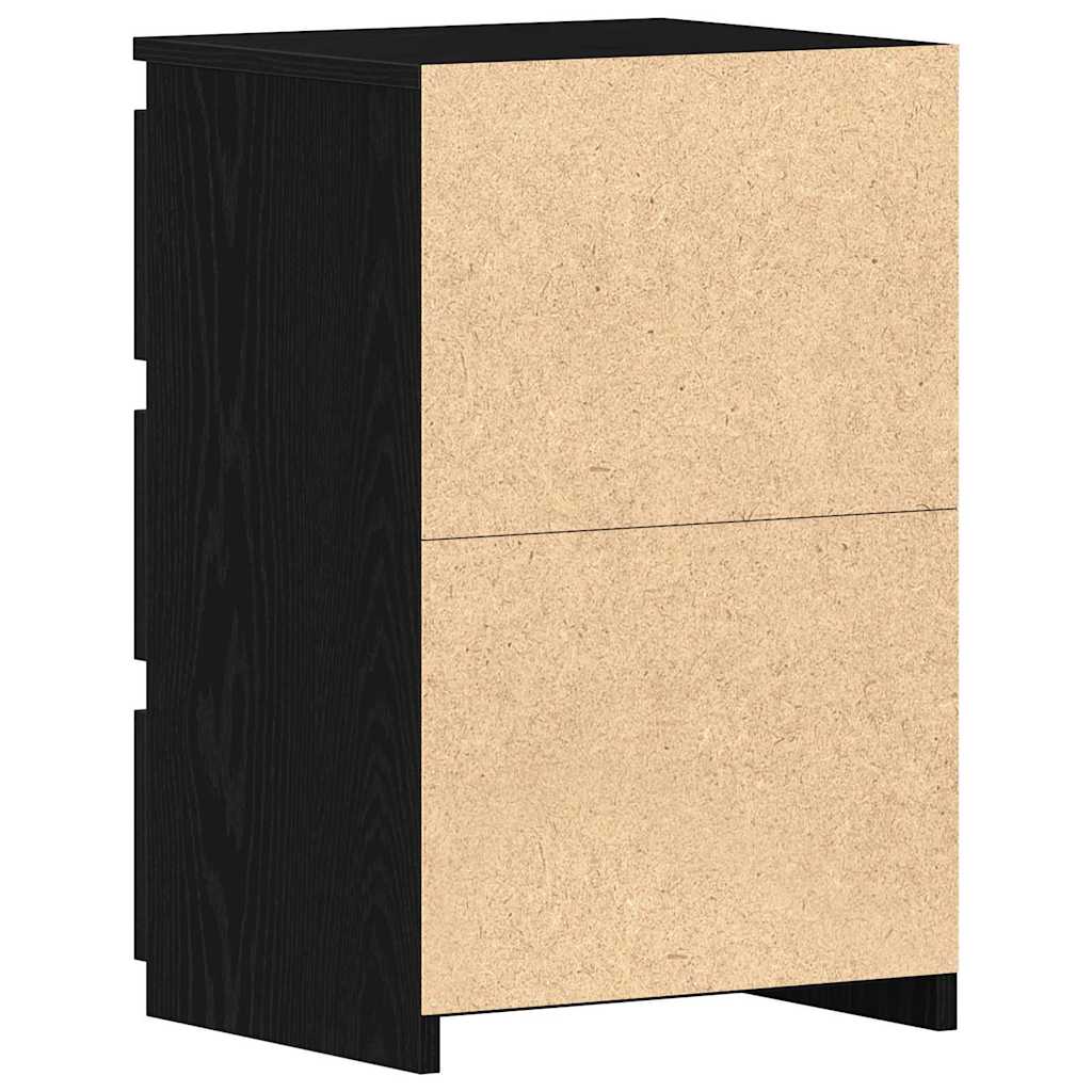Bedside Cabinet Black Oak 40 x 35 x 62,5 cm Engineered Wood