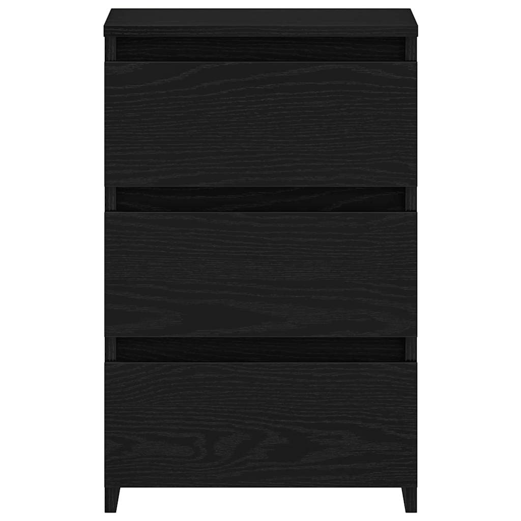 Bedside Cabinet Black Oak 40 x 35 x 62,5 cm Engineered Wood