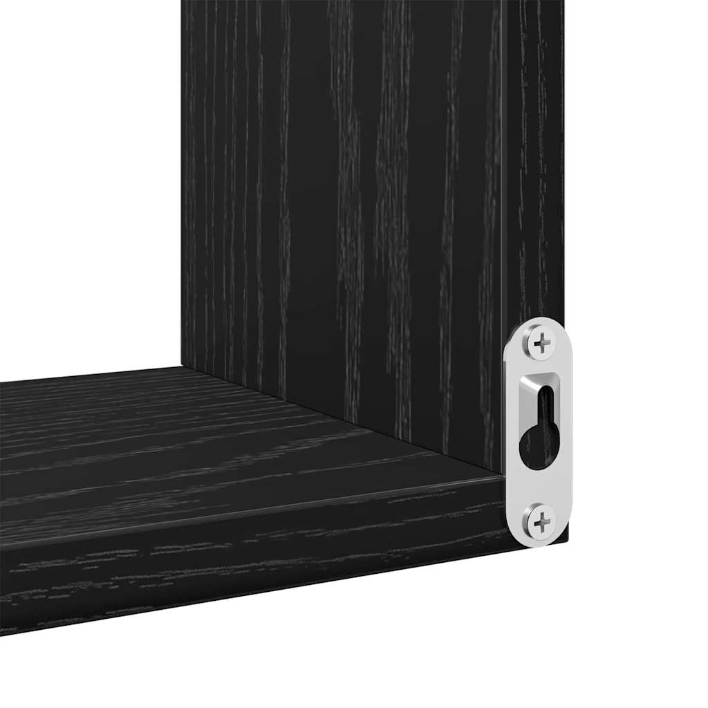 Wall Shelf 2 pcs Black Oak 40 x 40 x 49,5 cm Engineered Wood