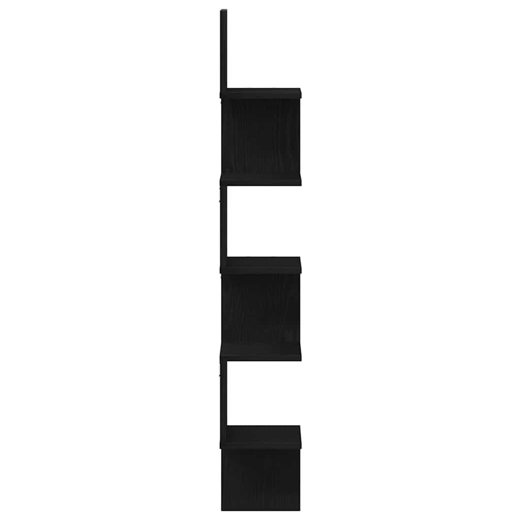 Corner Shelf Black Oak 20 x 20 x 127,5 cm Engineered Wood