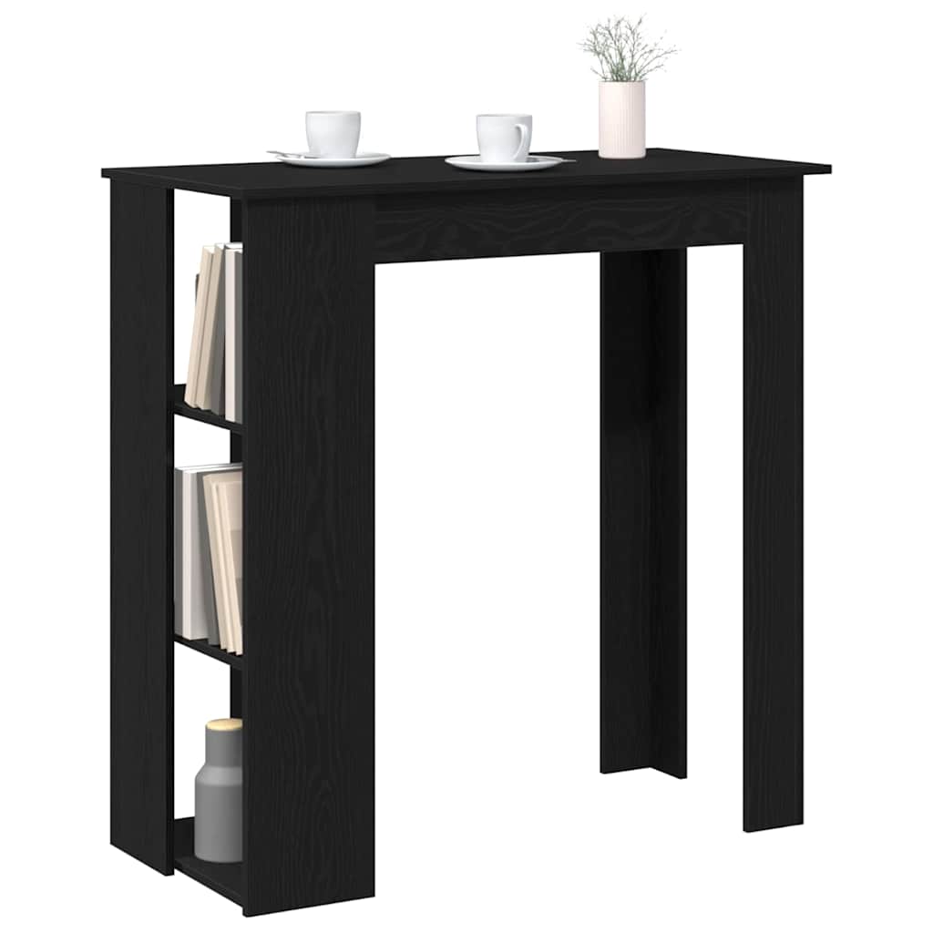 Bar Table Black Oak 102 x 50 x 103,5 cm Engineered Wood