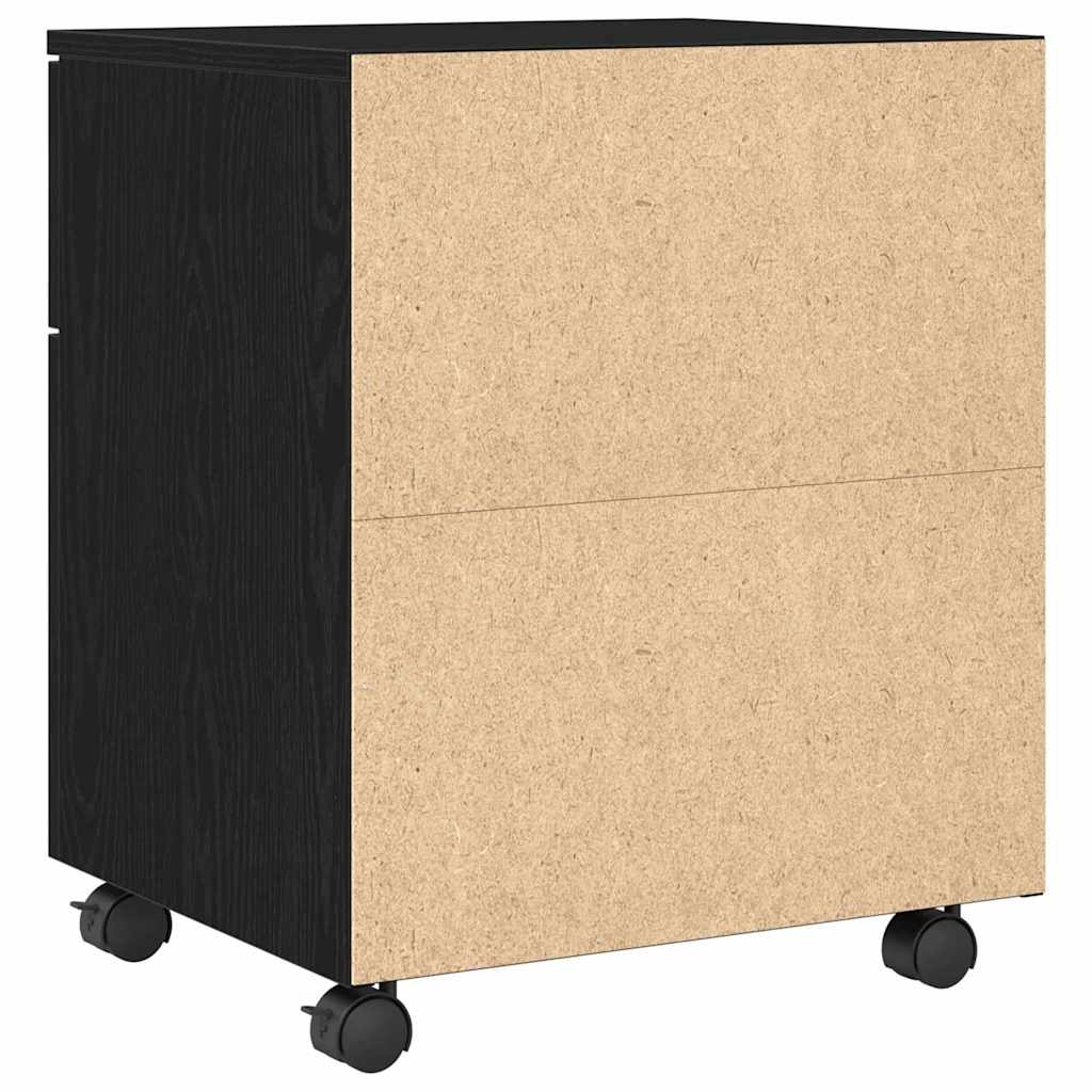 File Cabinet Black Oak 45 x 38 x 54 cm Engineered Wood