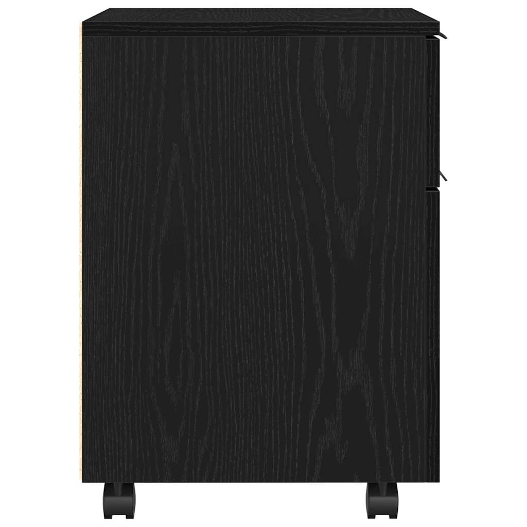 File Cabinet Black Oak 45 x 38 x 54 cm Engineered Wood