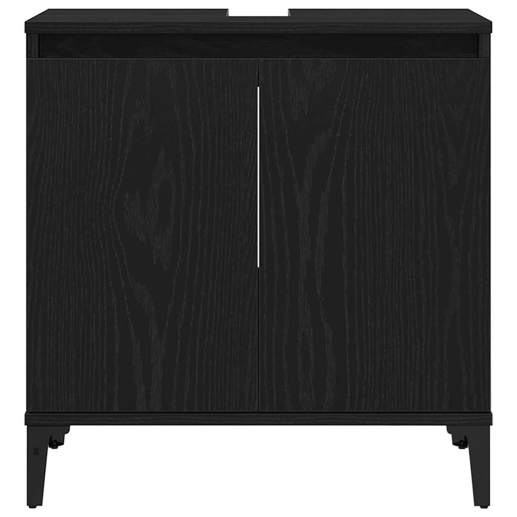 Sink cabinet Black oak 58 x 33 x 60 cm Engineered Wood