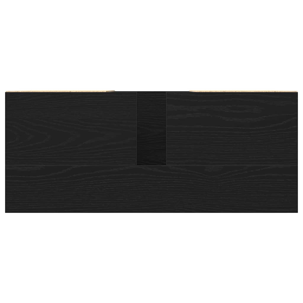 Sink cabinet Black oak 80 x 33 x 60 cm Engineered Wood