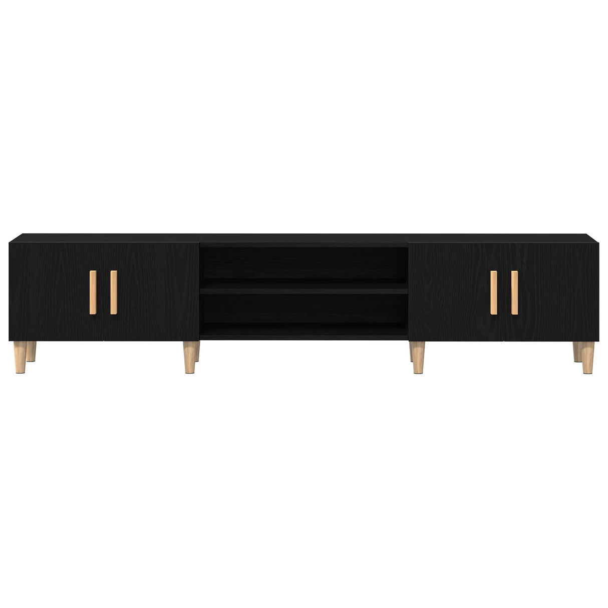 TV Cabinet 180 x 31,5 x 40 cm Black Oak Engineered Wood