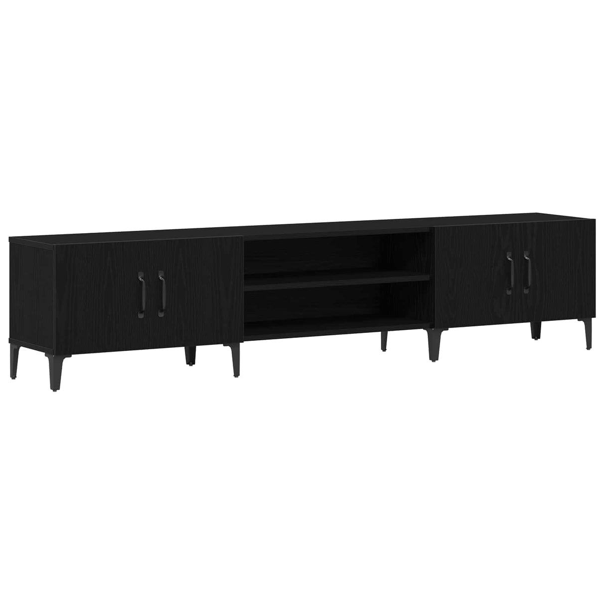 TV Cabinet 180 x 31,5 x 40 cm Black Oak Engineered Wood