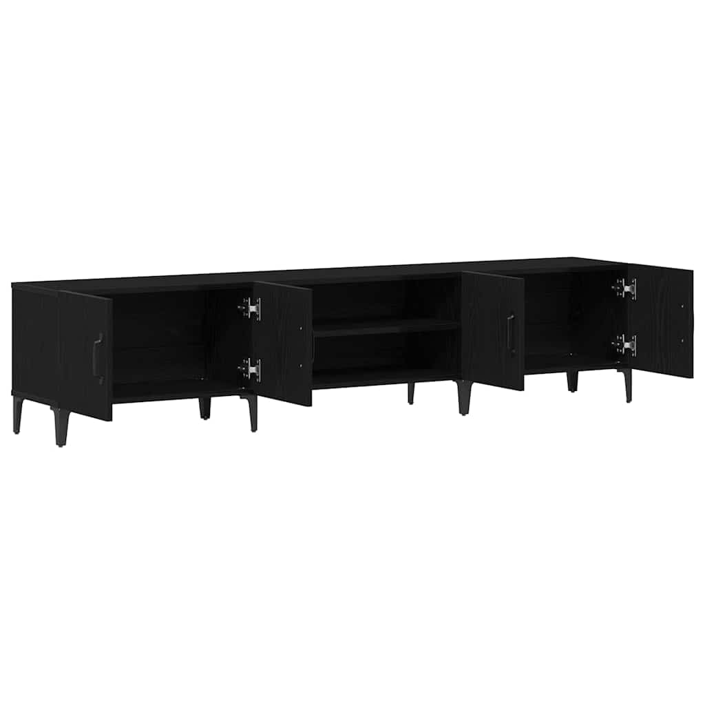 TV Cabinet Black Oak 180 x 31,5 x 40 cm Engineered Wood