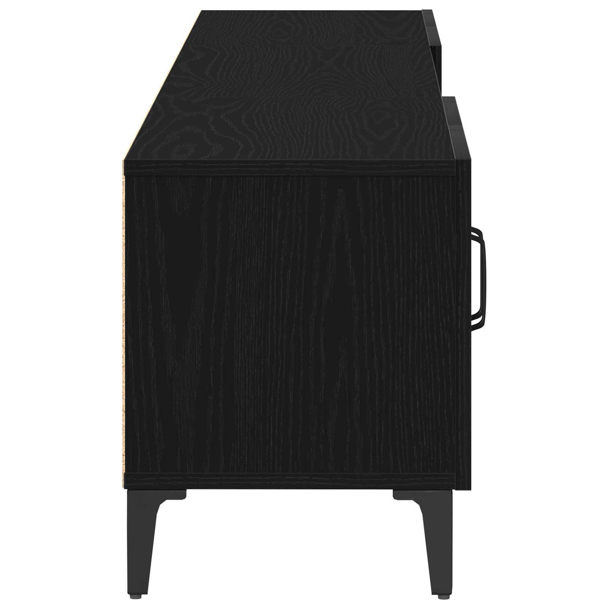 TV Cabinet 180 x 31,5 x 40 cm Black Oak Engineered Wood