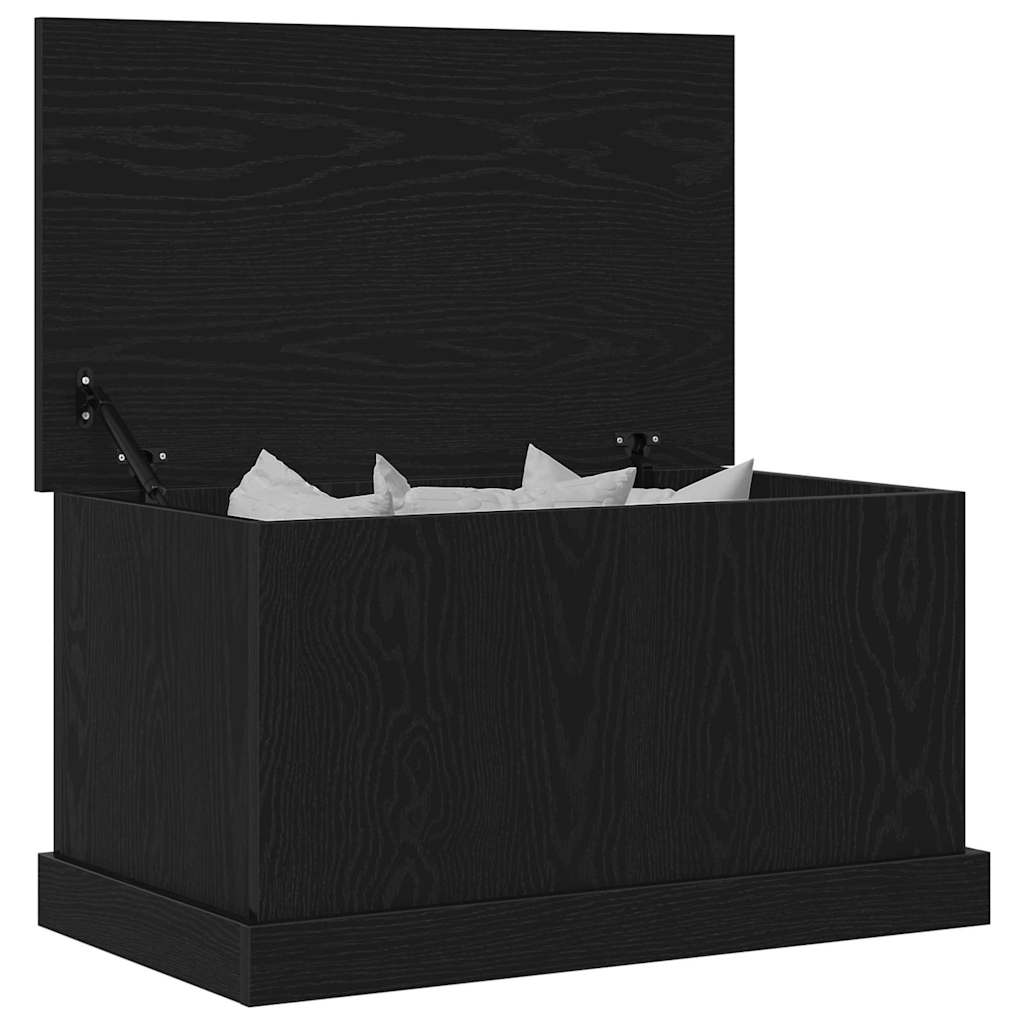 Storage Box Black oak 70 x 40 x 38 cm Engineered Wood