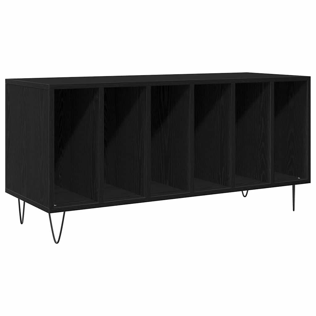 Record Cabinet Black Oak 100 x 38 x 48 cm Engineered Wood
