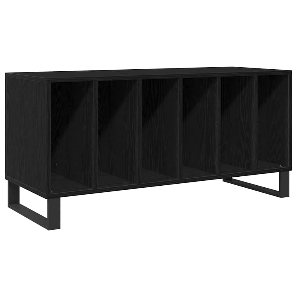 Record Cabinet Black Oak 100 x 38 x 48 cm Engineered Wood