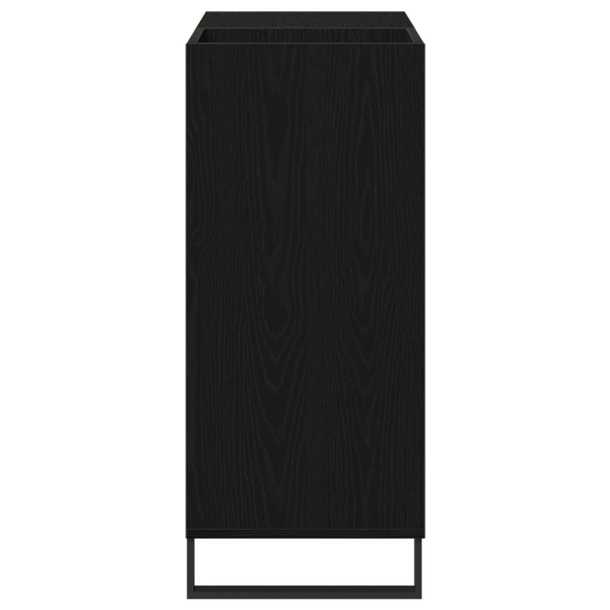 Record Cabinet Black Oak 84,5 x 38 x 89 cm Engineered Wood