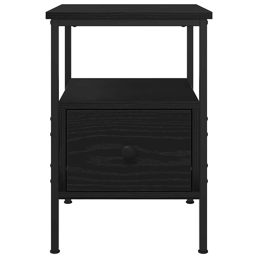 Bedside Cabinet Black Oak 34 x 36 x 50 cm Engineered Wood