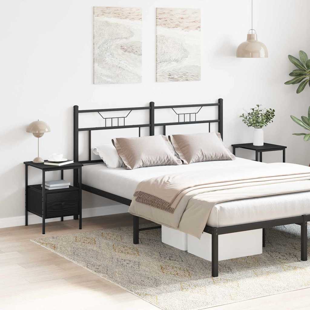 Bedside Cabinet 2 pcs Black Oak 34 x 36 x 50 cm Engineered Wood