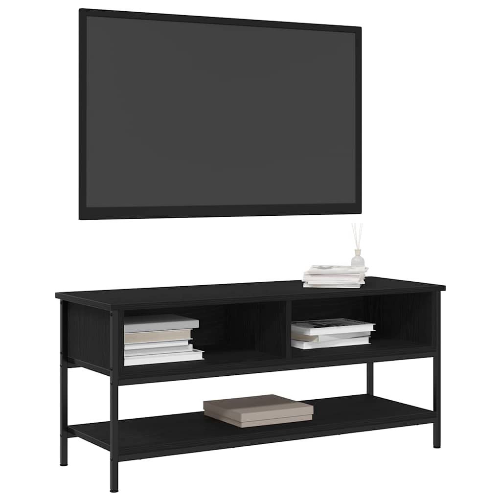 TV Cabinet Black oak 100 x 35 x 45 cm Engineered wood