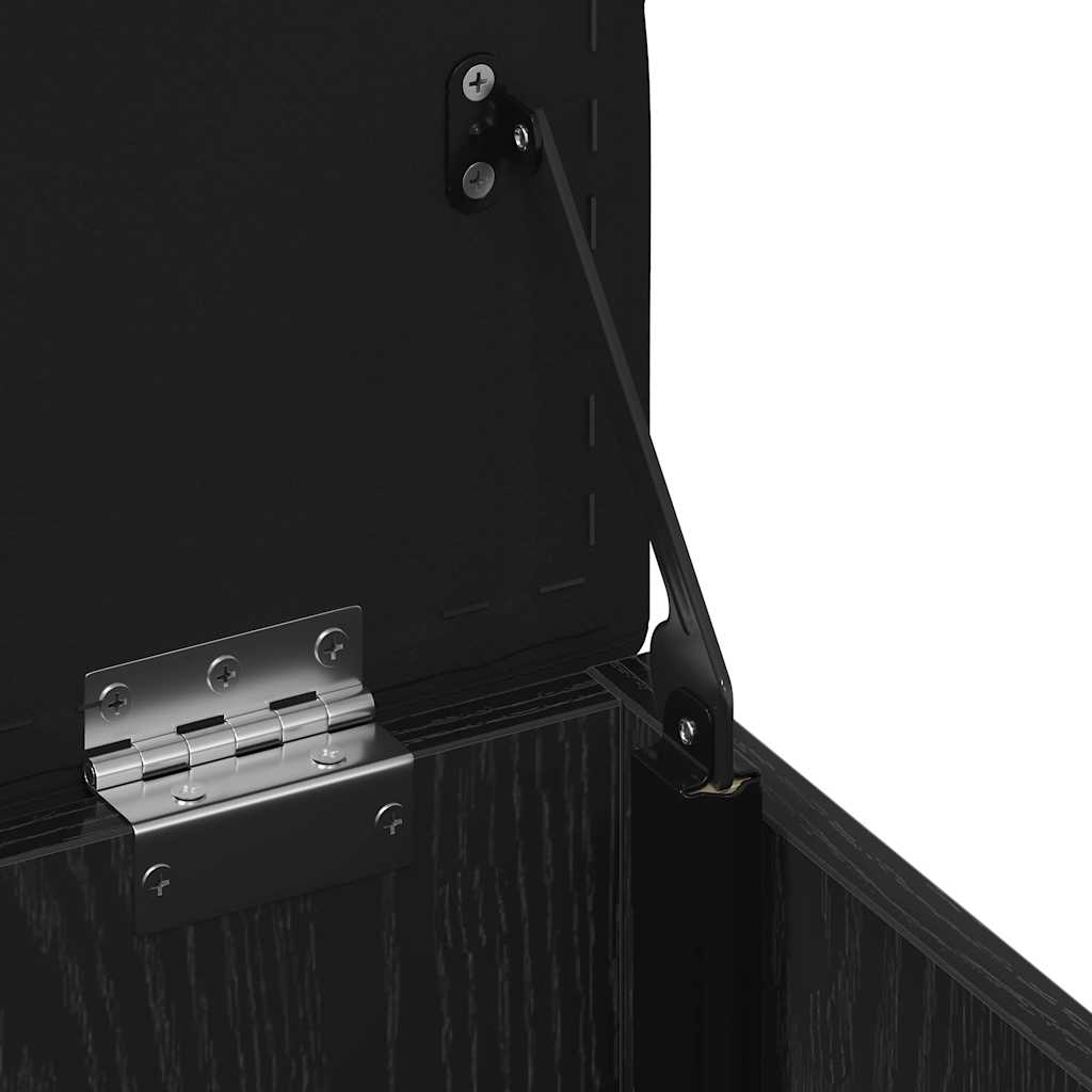 Storage Bench Black oak 42 x 42 x 45 cm Engineered Wood