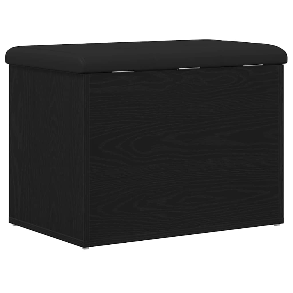 Storage Bench Black oak 62 x 42 x 45 cm Engineered Wood