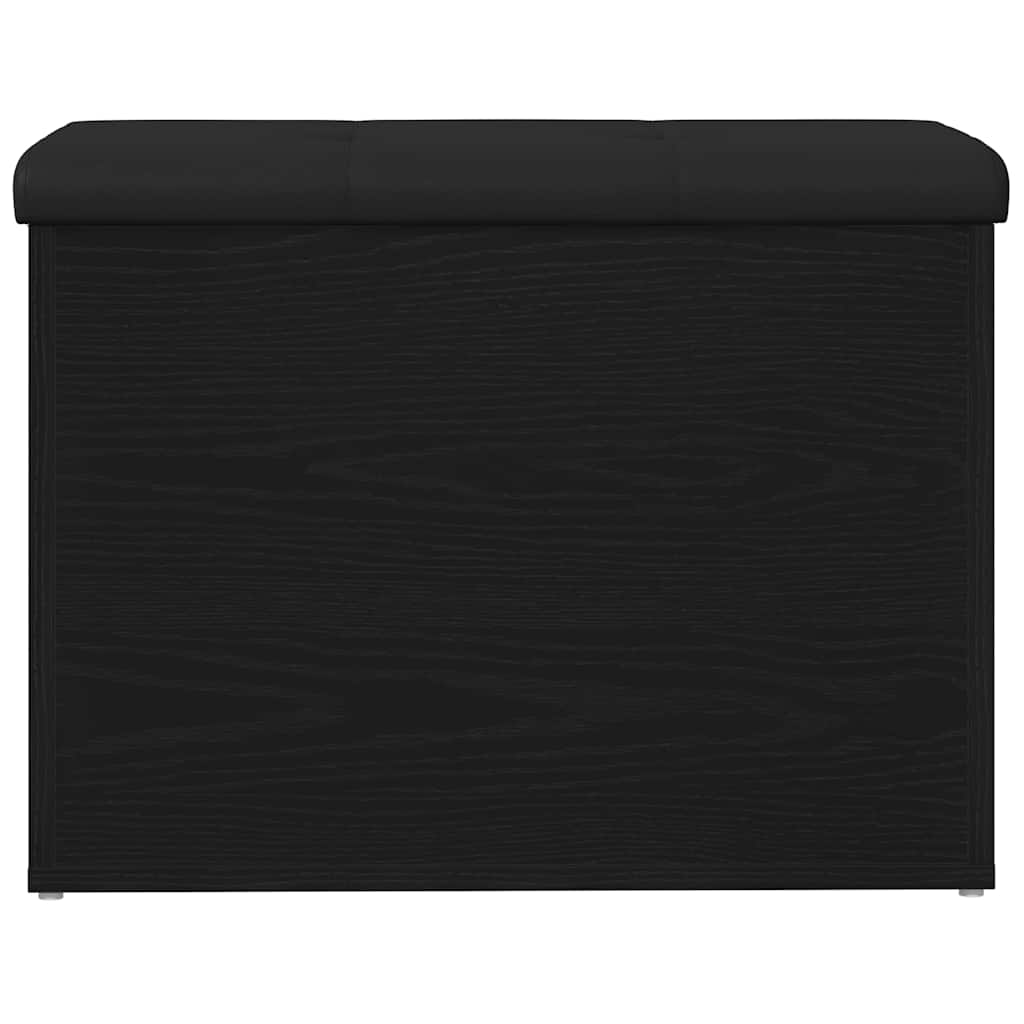 Storage Bench Black oak 62 x 42 x 45 cm Engineered Wood