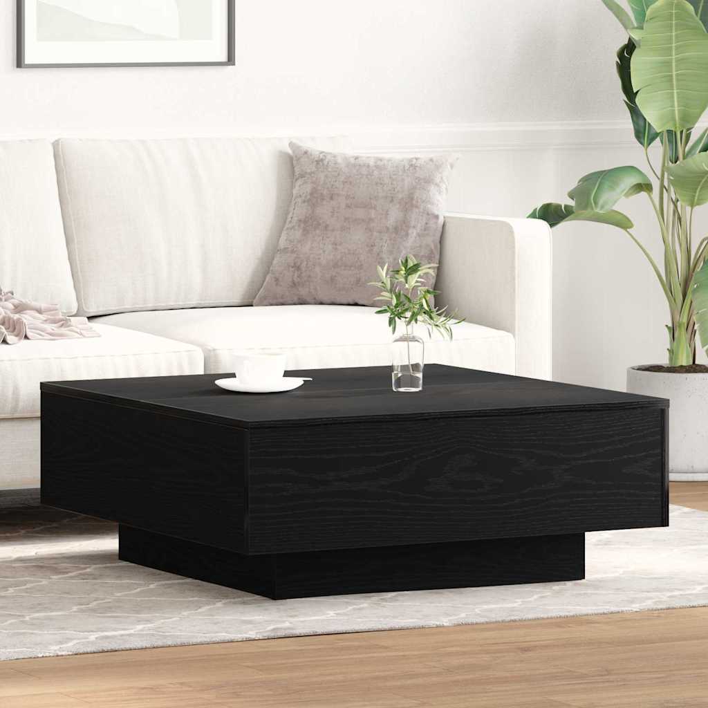 Coffee Table Black Oak 80 x 80 x 31 cm
