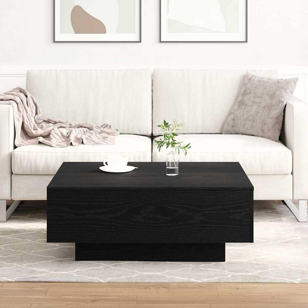Coffee Table Black Oak 80 x 80 x 31 cm