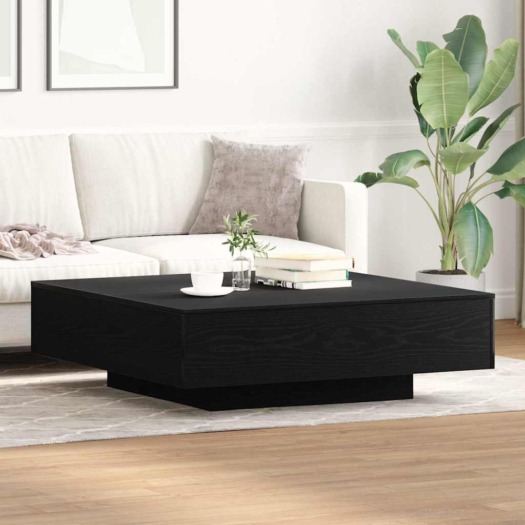 Coffee Table Black oak 100 x 100 x 31 cm Engineered wood