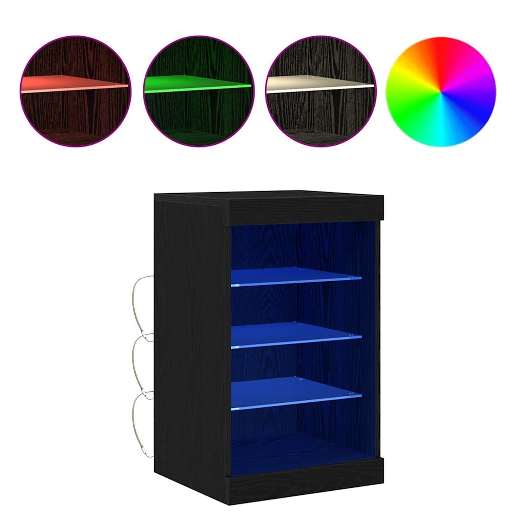 Sideboard Black Oak 41 x 37 x 67 cm Engineered Wood