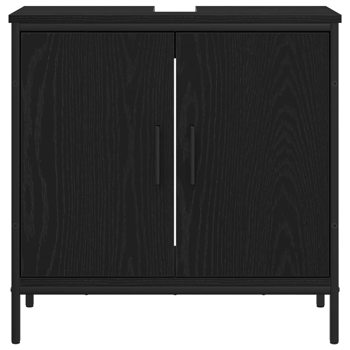 Bathroom Sink Cabinet Black Oak 60 x 30 x 60 cm Engineered Wood