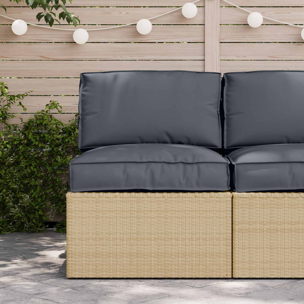 Pallet Cushion Set Oxford Fabric Anthracite 80 x 80 x 12 cm