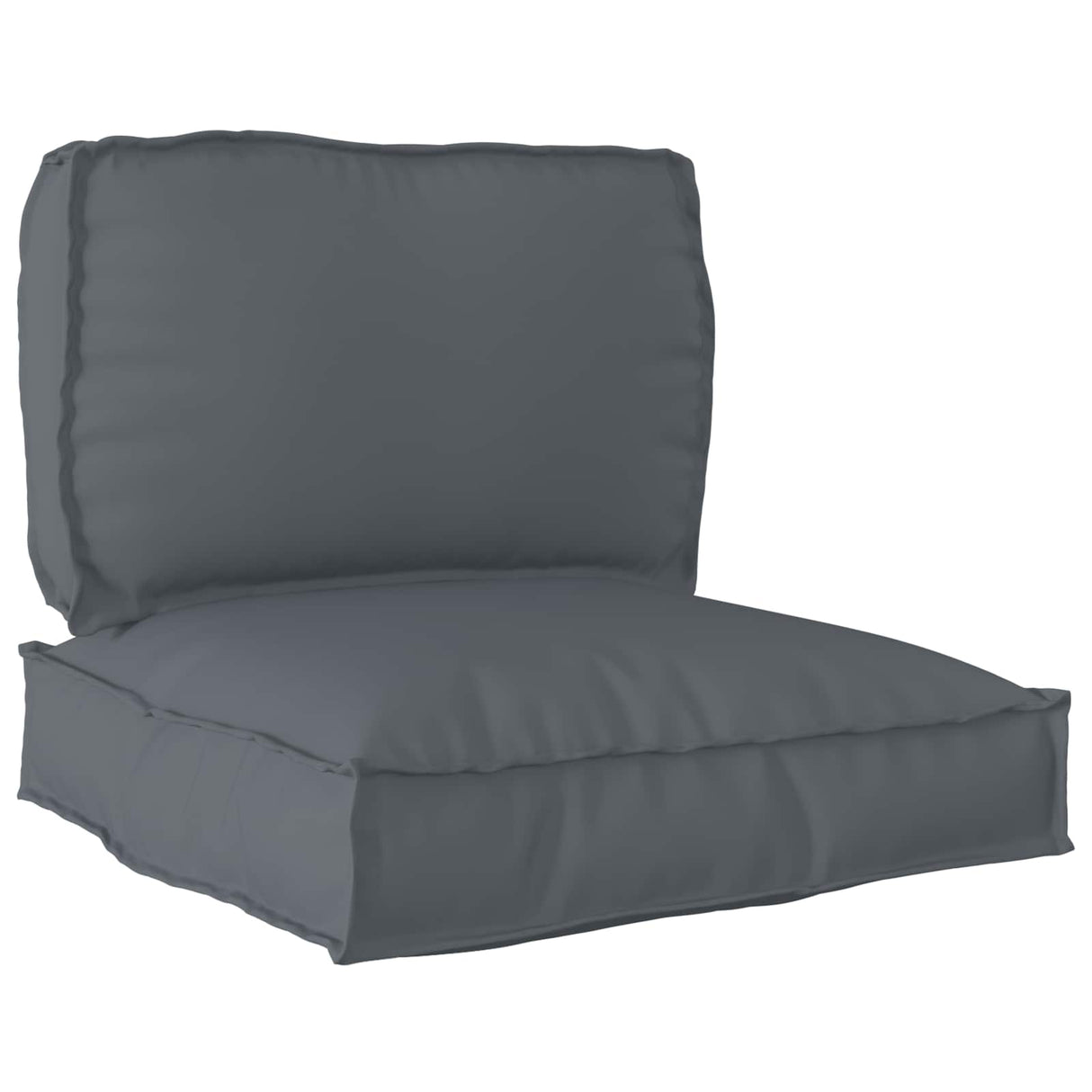 Pallet Cushion Set Oxford Fabric Anthracite 80 x 80 x 12 cm