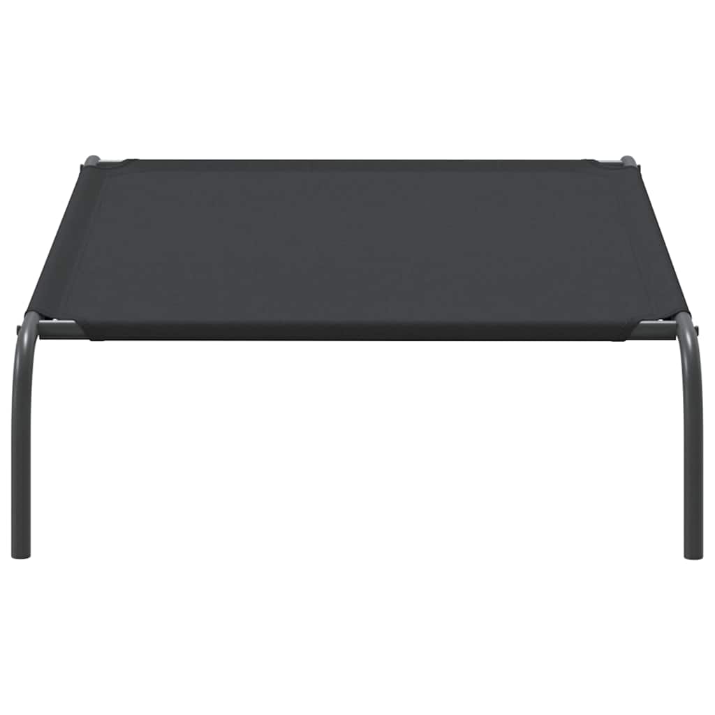 Elevated Dog Bed Black 110x65x20 cm Oxford Fabric and Steel