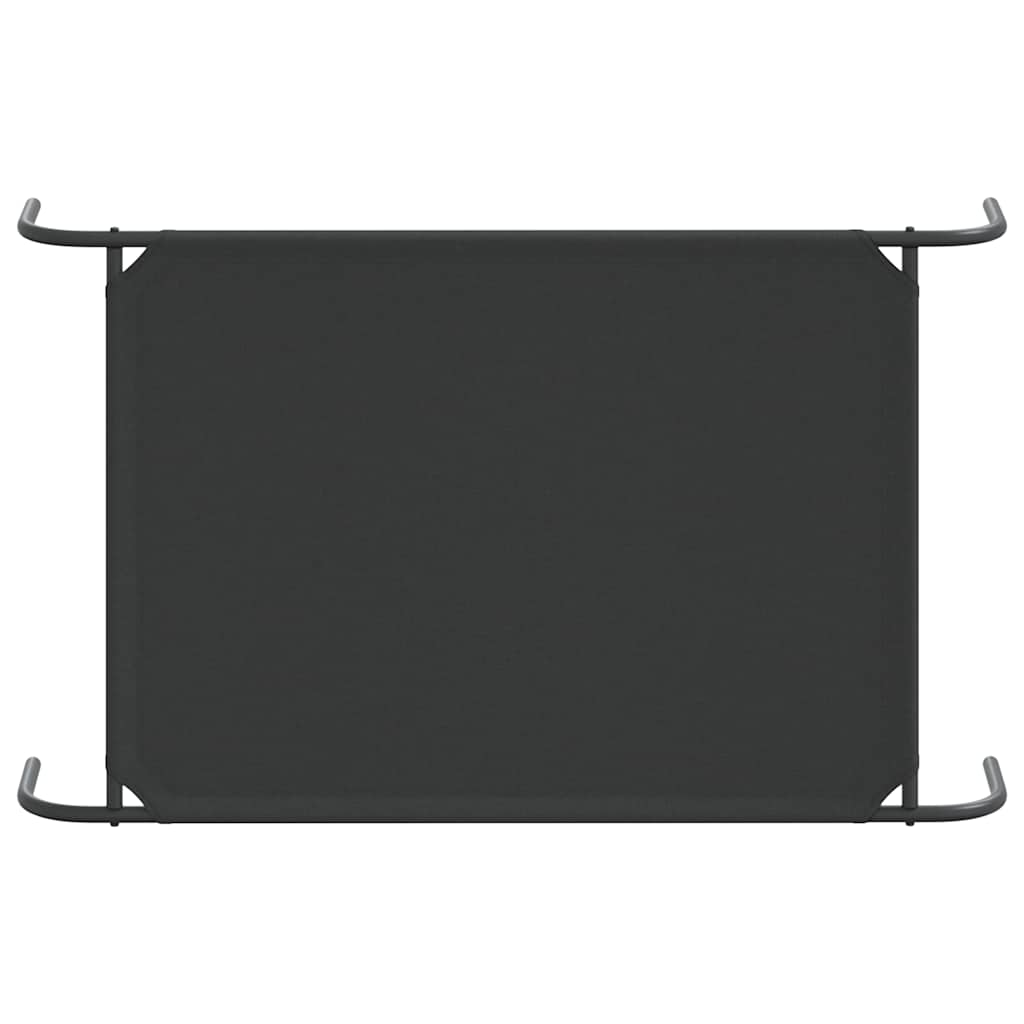 Elevated Dog Bed Black 110x65x20 cm Oxford Fabric and Steel