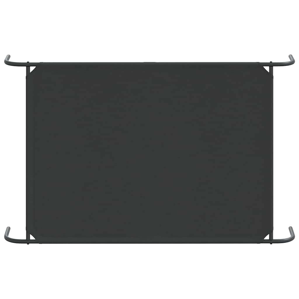 Elevated Dog Bed Black 130x80x20 cm Oxford Fabric and Steel