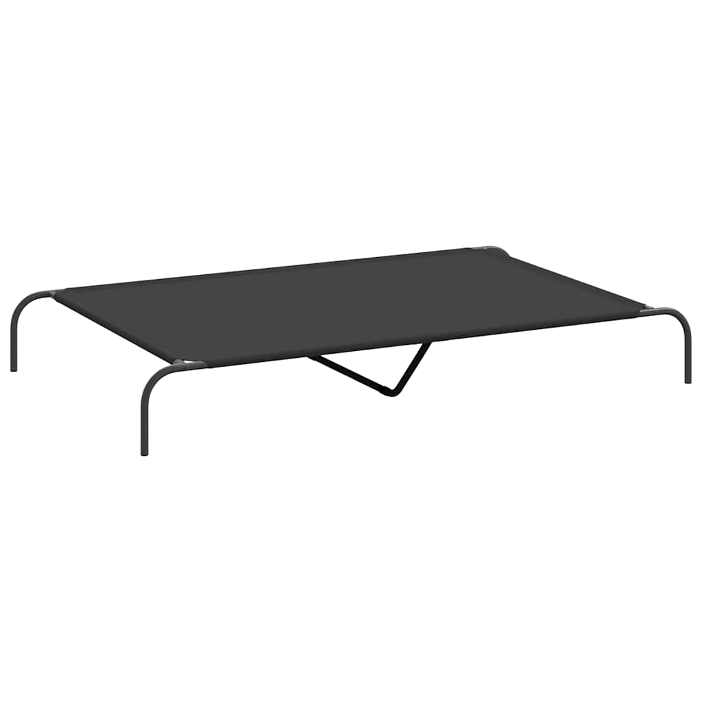 Elevated Dog Bed Black 150x90x20 cm Oxford Fabric and Steel